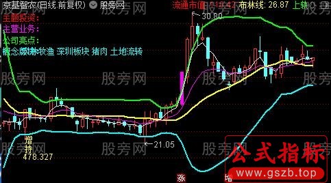 通达信增减持布林线主图指标公式